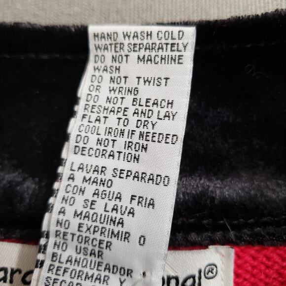 Tiara International Christmas Cardigan‎ Large Festive Red Poinsettia Embroidery - Picture 5 of 13